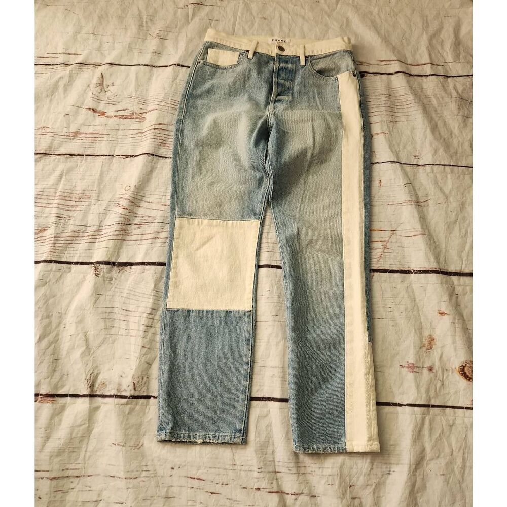 Frame Le Orginal Two Tone Crop Jeans Size 26 - Picture 3 of 7